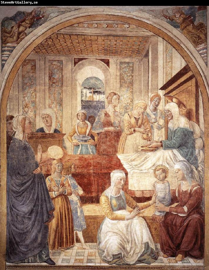 GOZZOLI, Benozzo Birth of Mary sdg